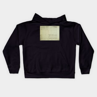 Mozart | Lacrimosa | original manuscript score Kids Hoodie